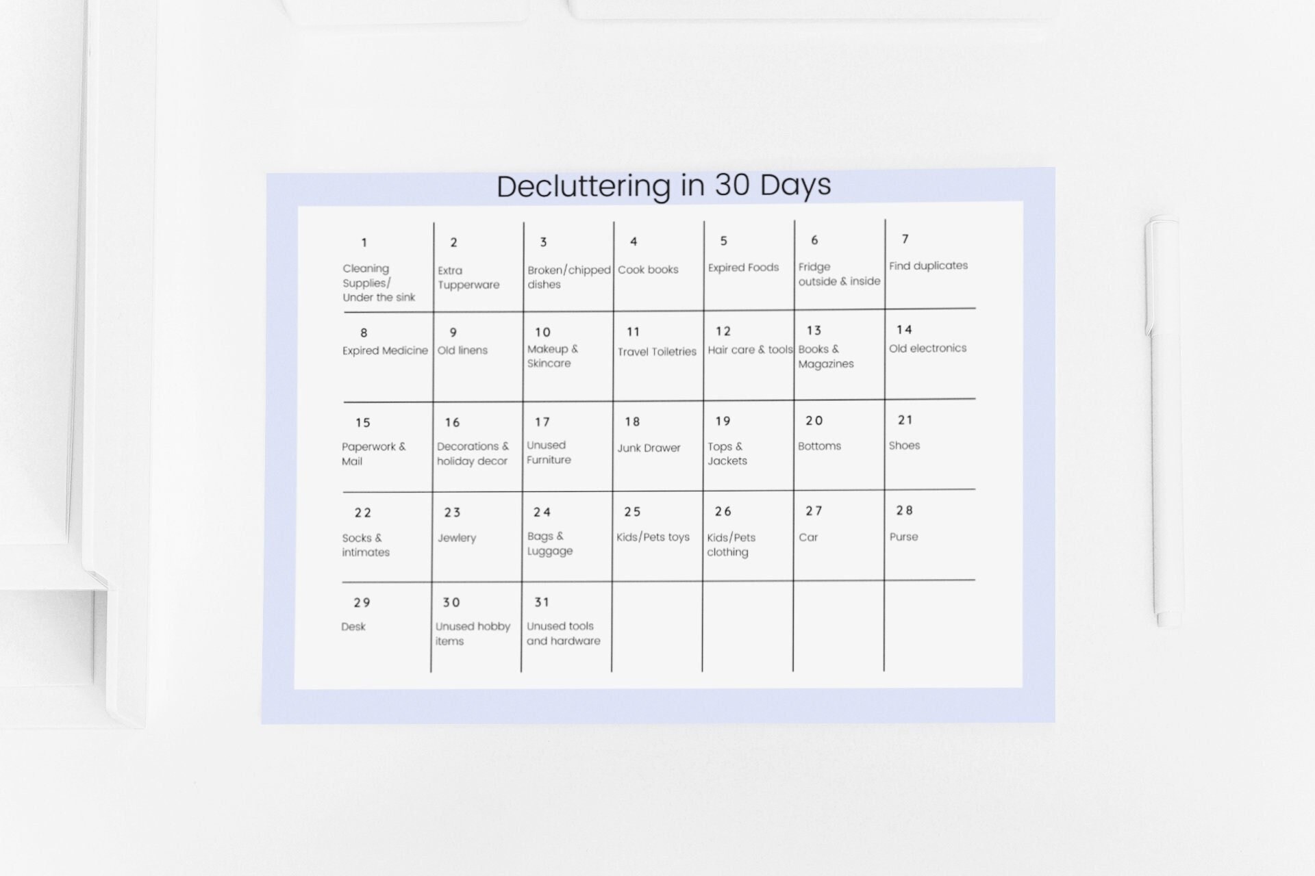 decluttering checklist decluttering checklist